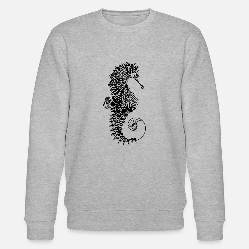 Seepferd - Stanley/Stella Unisex Bio-Sweatshirt CHANGER  - Grau meliert