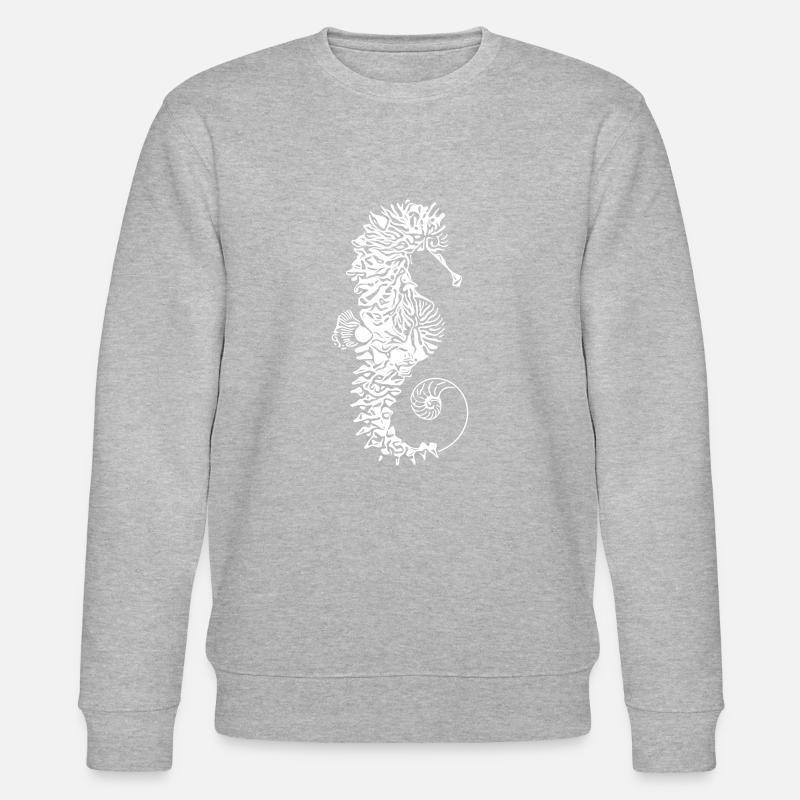 Seepferd - Stanley/Stella Unisex Bio-Sweatshirt CHANGER - Grau meliert