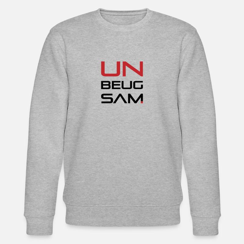 UNBEUGSAM schwarz-rot - Stanley/Stella Unisex Bio-Sweatshirt CHANGER  - Grau meliert
