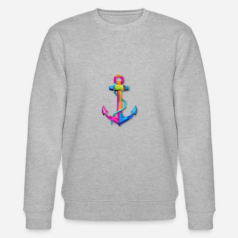 Ancre ancre navire navire été - Sweat bio CHANGER Stanley/Stella Unisexe - gris chiné