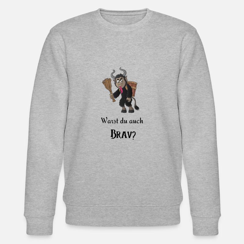 Warst du auch Brav? - Stanley/Stella Unisex Bio-Sweatshirt CHANGER  - Grau meliert