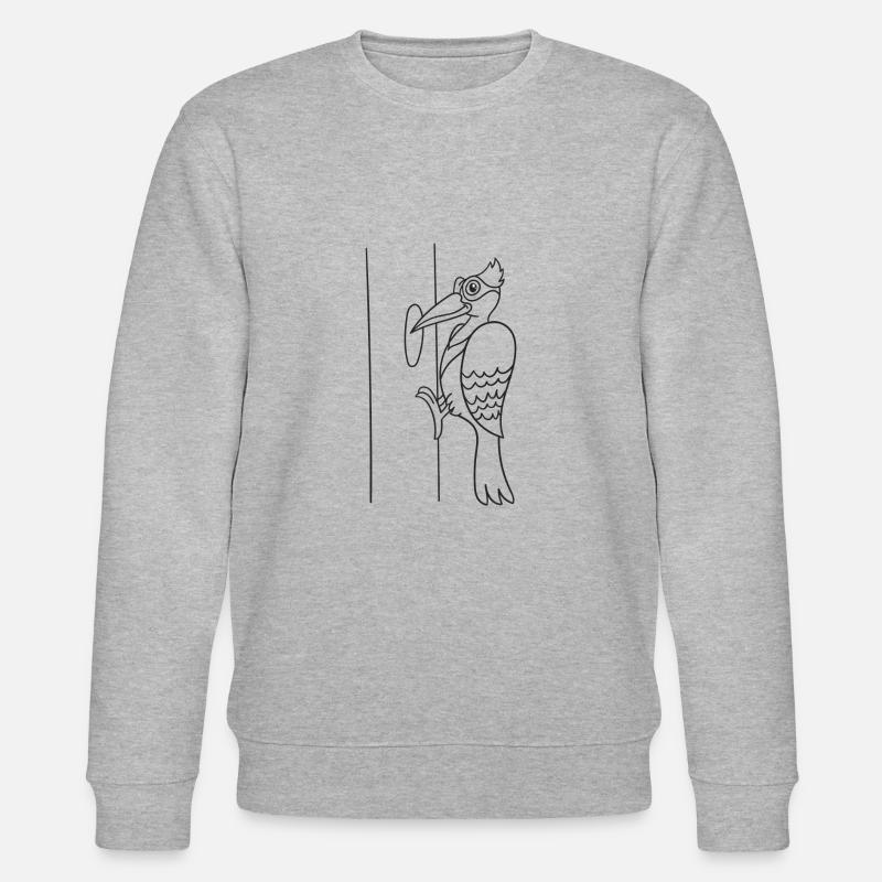 Specht, Vogel, Geschenk, Geschenkidee - Stanley/Stella Unisex Bio-Sweatshirt CHANGER - Grau meliert