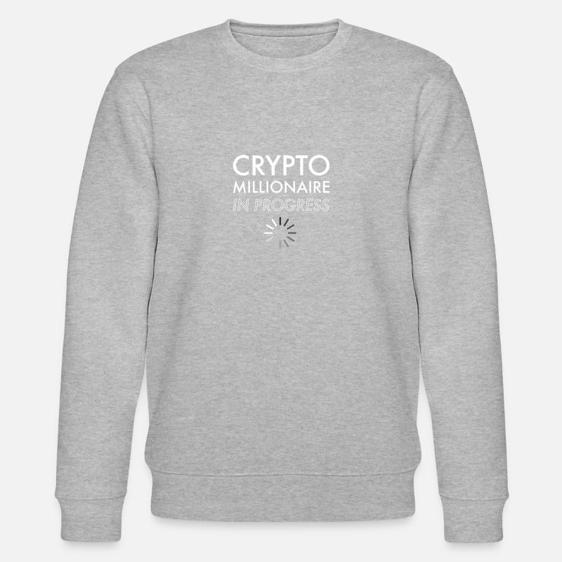 Crypto Millionaire Loading - Stanley/Stella CHANGER Unisex Organic Sweatshirt - heather grey