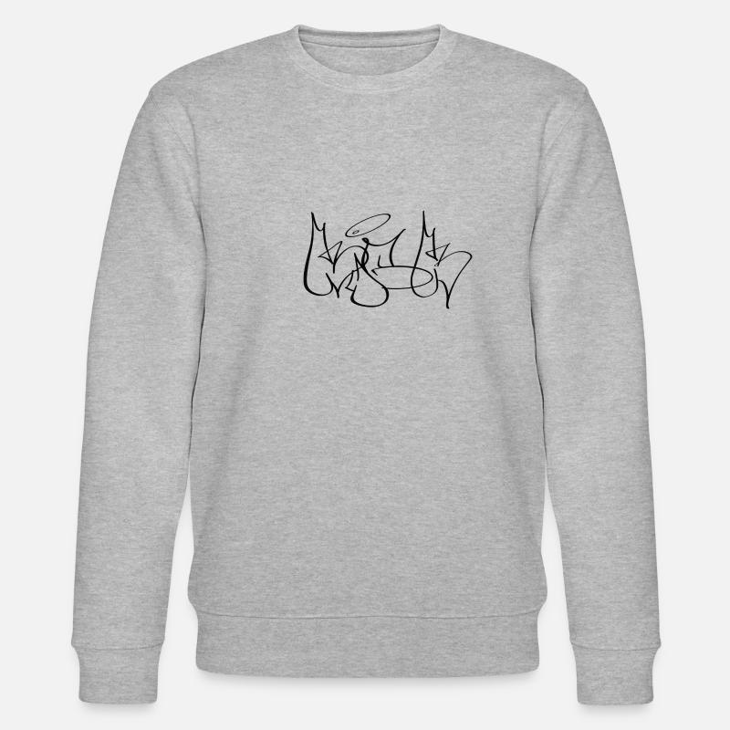 KICK - Graffiti Throw-Up - Stanley/Stella Unisex Bio-Sweatshirt CHANGER  - Grau meliert