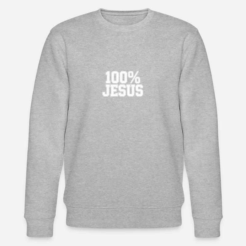 Message 100 % chrétien de Jésus - Sweat bio CHANGER Stanley/Stella Unisexe - gris chiné