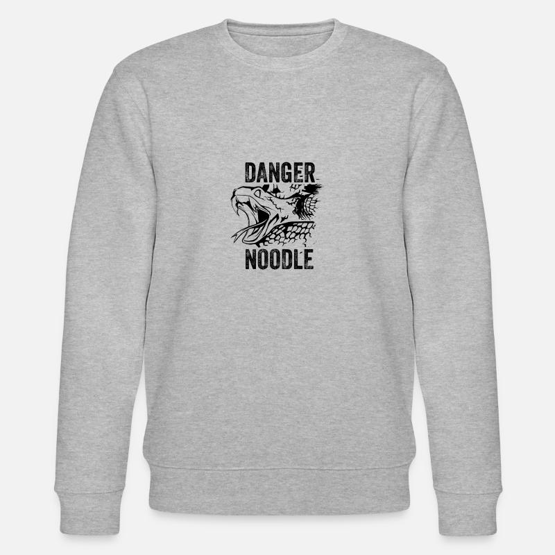 Snake Danger Noodle disant drôle - Sweat bio CHANGER Stanley/Stella Unisexe - gris chiné