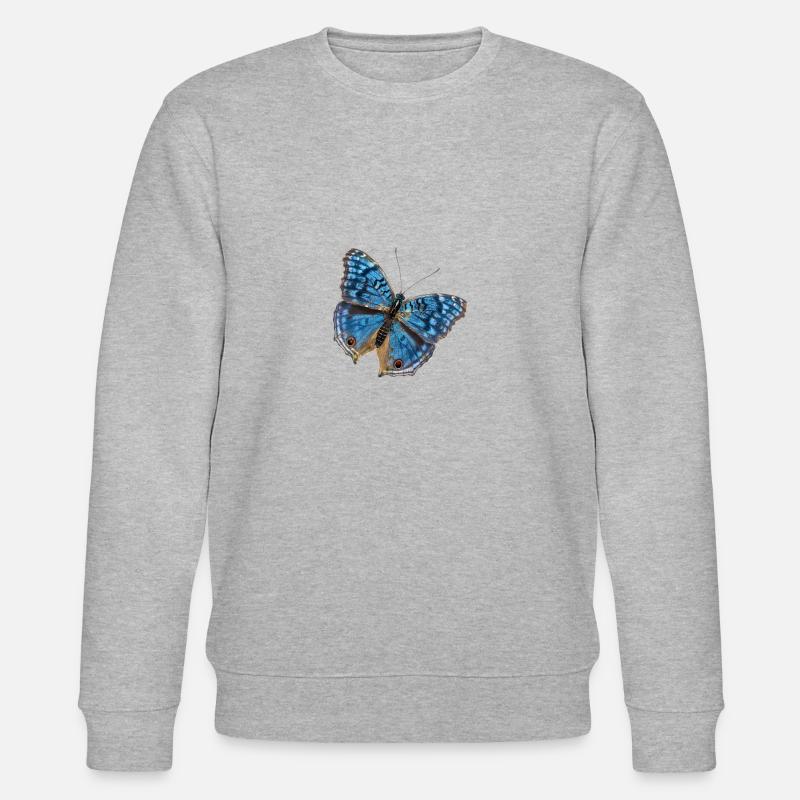 Blauer Schmetterling - Stanley/Stella Unisex Bio-Sweatshirt CHANGER  - Grau meliert