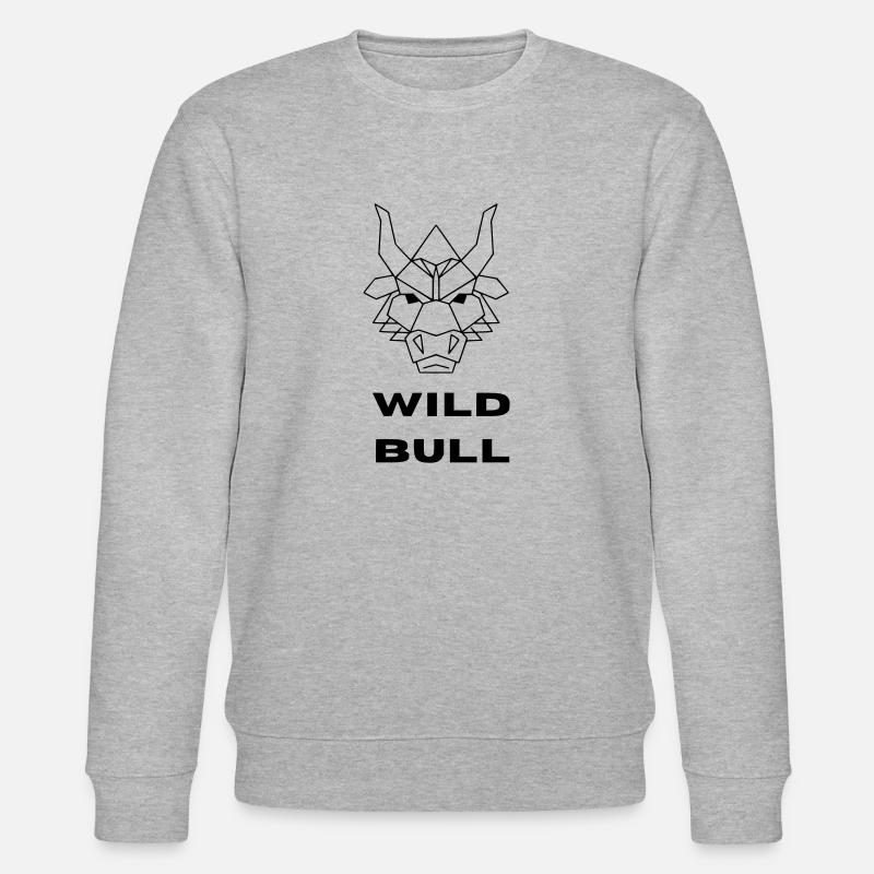 Wild Bull 2 - Stanley/Stella Unisex Bio-Sweatshirt CHANGER  - Grau meliert