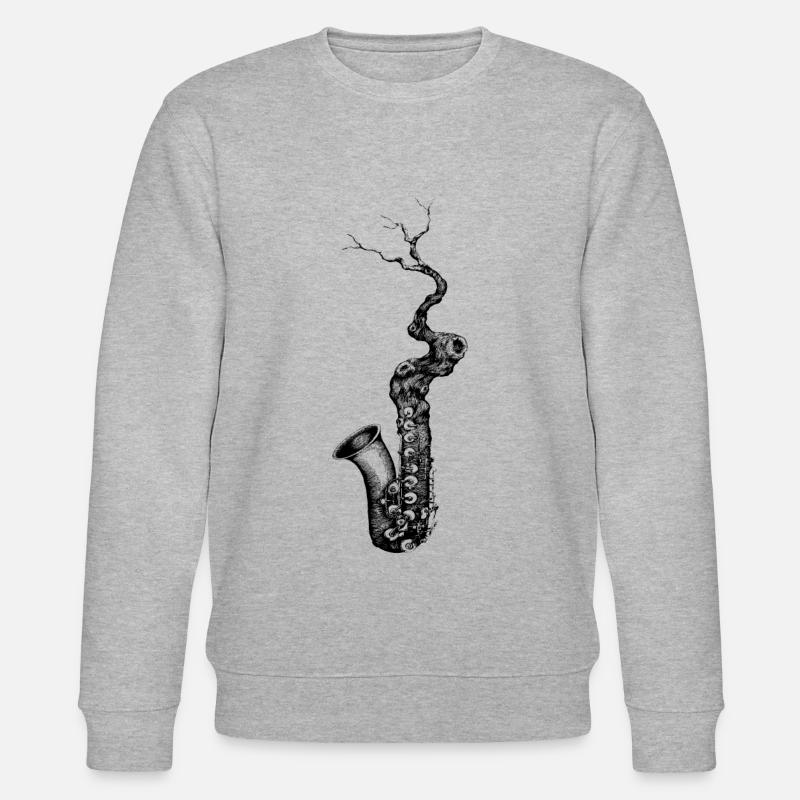 Saxophone - Stanley/Stella Unisex Bio-Sweatshirt CHANGER  - Grau meliert