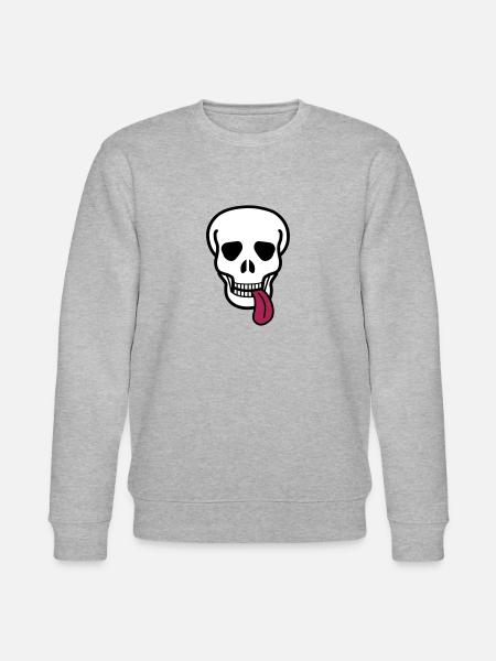 tongue skull - Stanley/Stella Unisex Bio-Sweatshirt CHANGER  - Grau meliert