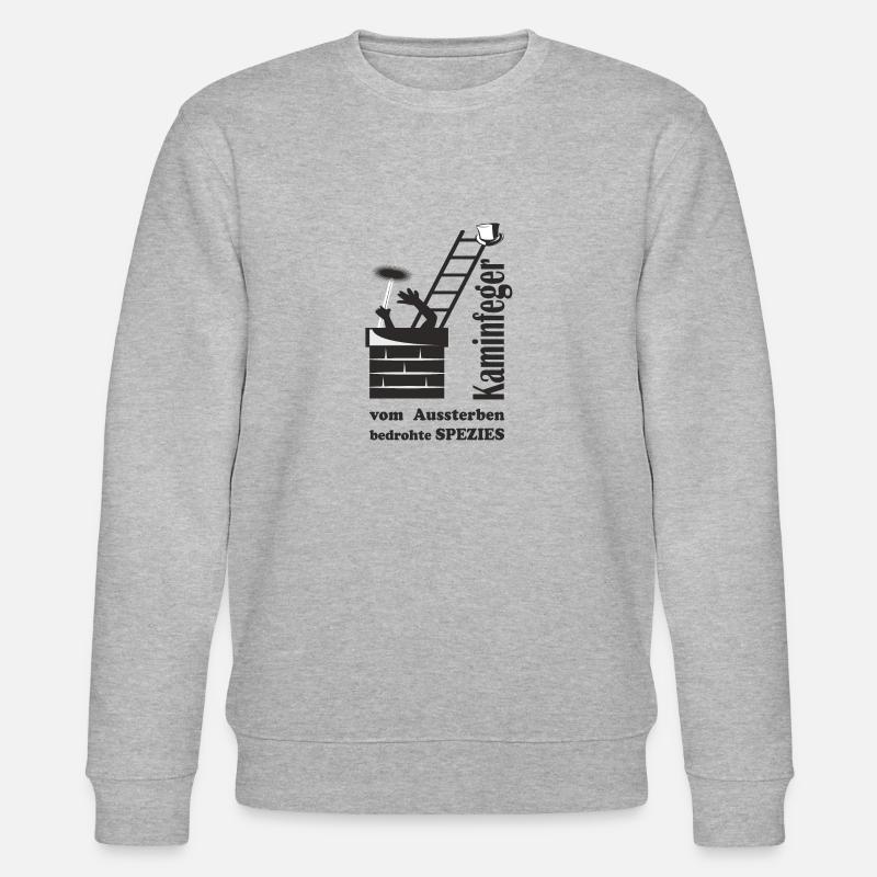 kaminfeger vom aussterben bedroht - Stanley/Stella Unisex Bio-Sweatshirt CHANGER  - Grau meliert