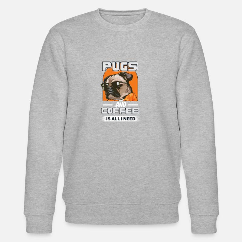 Cooler Mops & Kaffee Must-Have Design - Stanley/Stella Unisex Bio-Sweatshirt CHANGER - Grau meliert