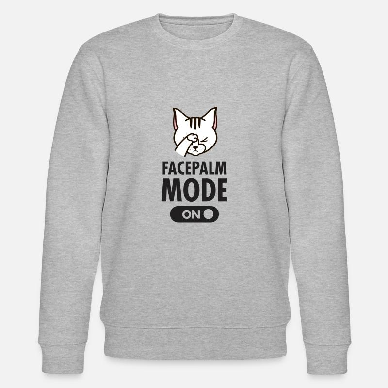 Chat - Mode Facepalm activé - Sweat bio CHANGER Stanley/Stella Unisexe - gris chiné
