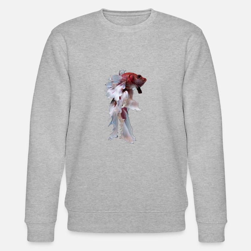 Betta, betta fish - Stanley/Stella Unisex Bio-Sweatshirt CHANGER  - Grau meliert
