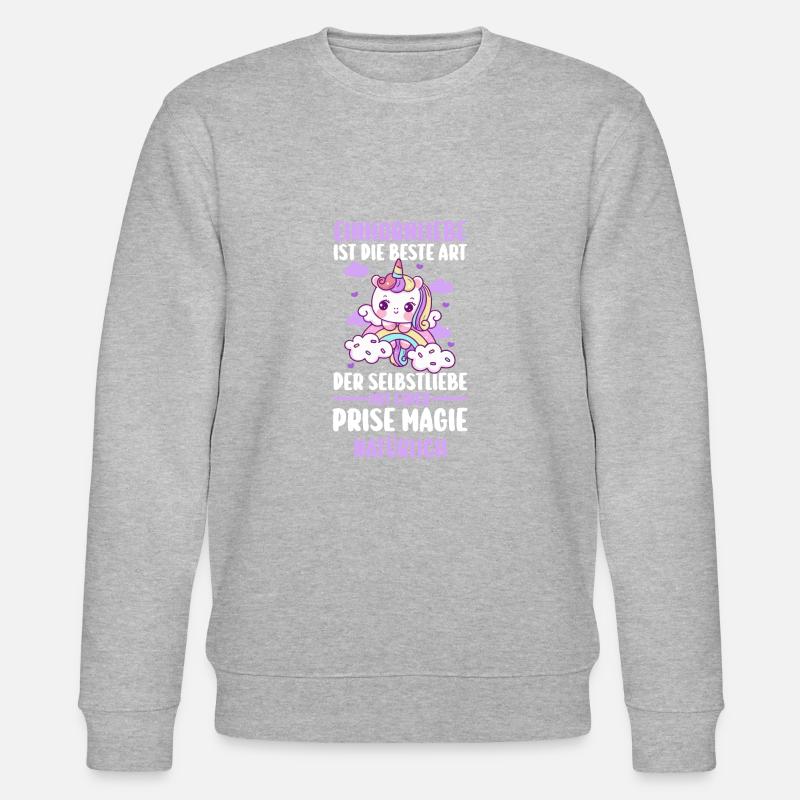 Einhorn - Stanley/Stella Unisex Bio-Sweatshirt CHANGER  - Grau meliert