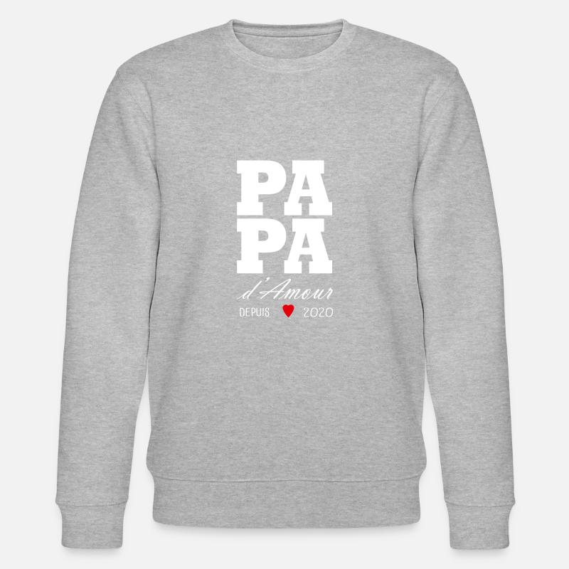 Loving dad since 2020 - Stanley/Stella CHANGER Unisex Organic Sweatshirt - heather grey