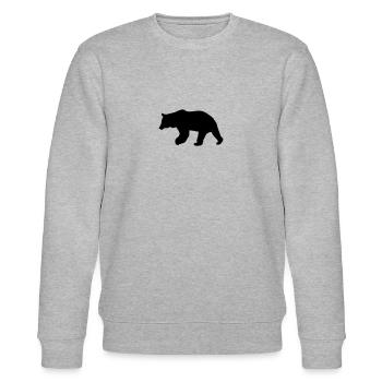bär - braunbär - jagd - jäger - Stanley/Stella Unisex Bio-Sweatshirt CHANGER  - Grau meliert - Vorne - Nik (191cm) & Marisol (170cm)
