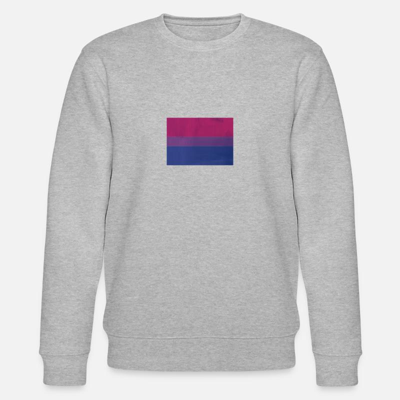 Bi Pride Flag - Stanley/Stella Unisex Bio-Sweatshirt CHANGER  - Grau meliert