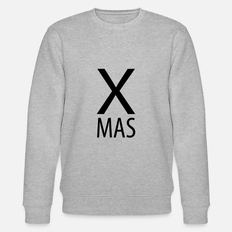 Lettrage de typographie X-MAS - Sweat bio CHANGER Stanley/Stella Unisexe - gris chiné