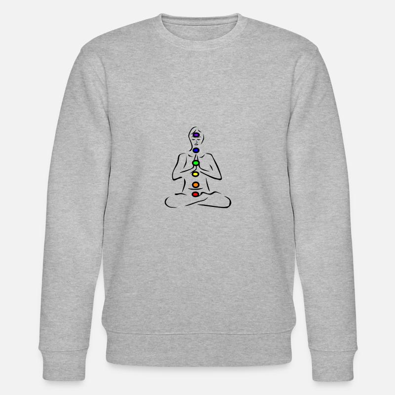 Chakra Meditation. - Stanley/Stella Unisex Bio-Sweatshirt CHANGER  - Grau meliert