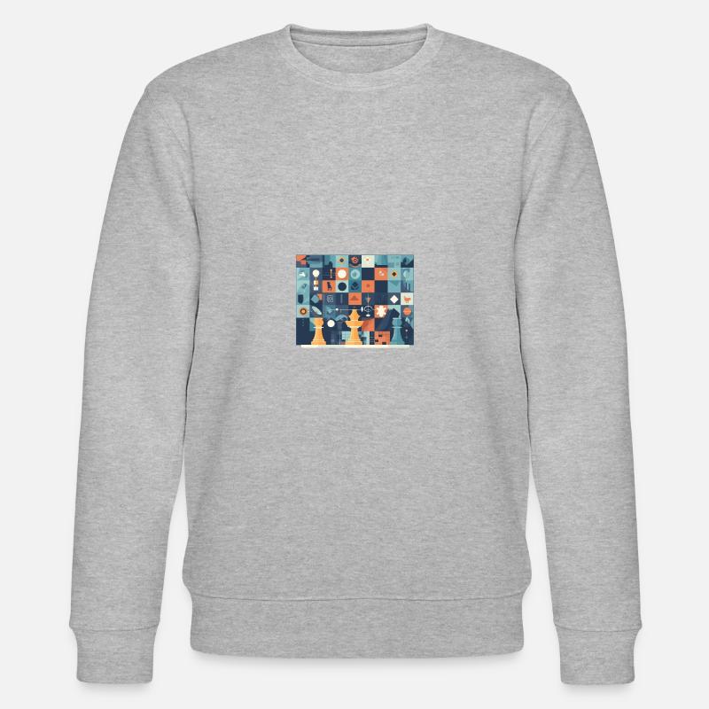 Konzept des Schachspiels - Stanley/Stella Unisex Bio-Sweatshirt CHANGER - Grau meliert