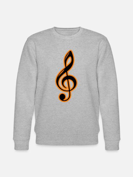 Musical Notes Symbol Clef - Stanley/Stella CHANGER Unisex Organic Sweatshirt - heather grey