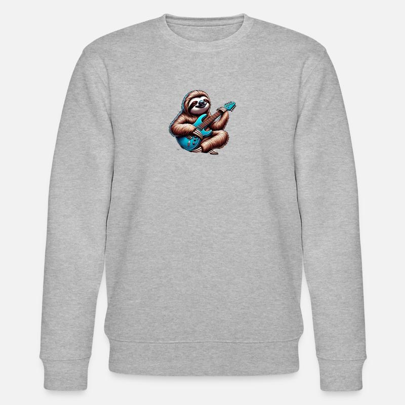 Cool Sloth Guitariste Guitare Electrique - Sweat bio CHANGER Stanley/Stella Unisexe - gris chiné