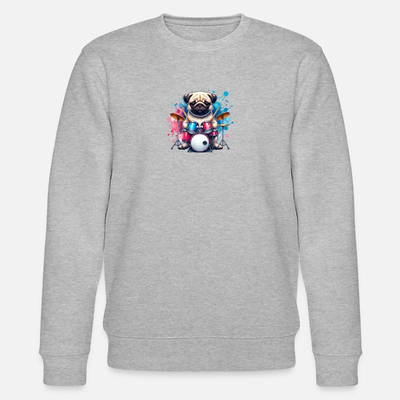 Conception cool de batteur Carlin - Sweat bio CHANGER Stanley/Stella Unisexe - gris chiné