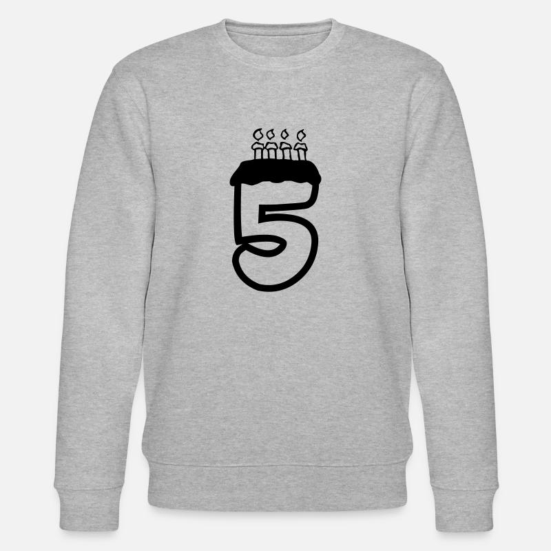 5 Birthday - Stanley/Stella Unisex Bio-Sweatshirt CHANGER  - Grau meliert