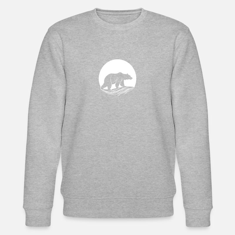 ours, vie sauvage, logo - Sweat bio CHANGER Stanley/Stella Unisexe - gris chiné