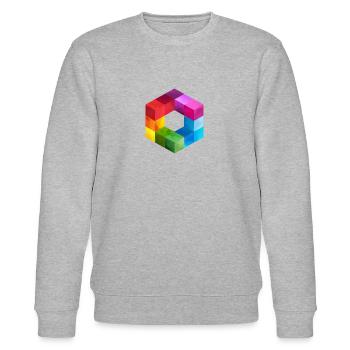 cube - Stanley/Stella CHANGER Unisex Organic Sweatshirt - heather grey - Front - Nik (191cm) & Marisol (170cm)
