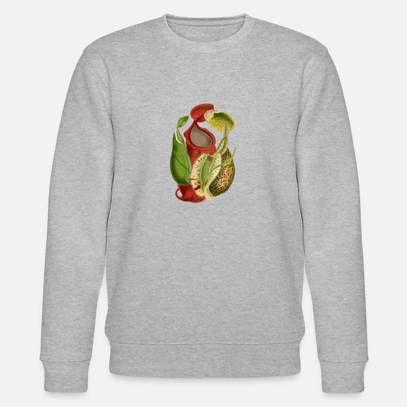 Fleischfressende Pflanze - Stanley/Stella Unisex Bio-Sweatshirt CHANGER  - Grau meliert