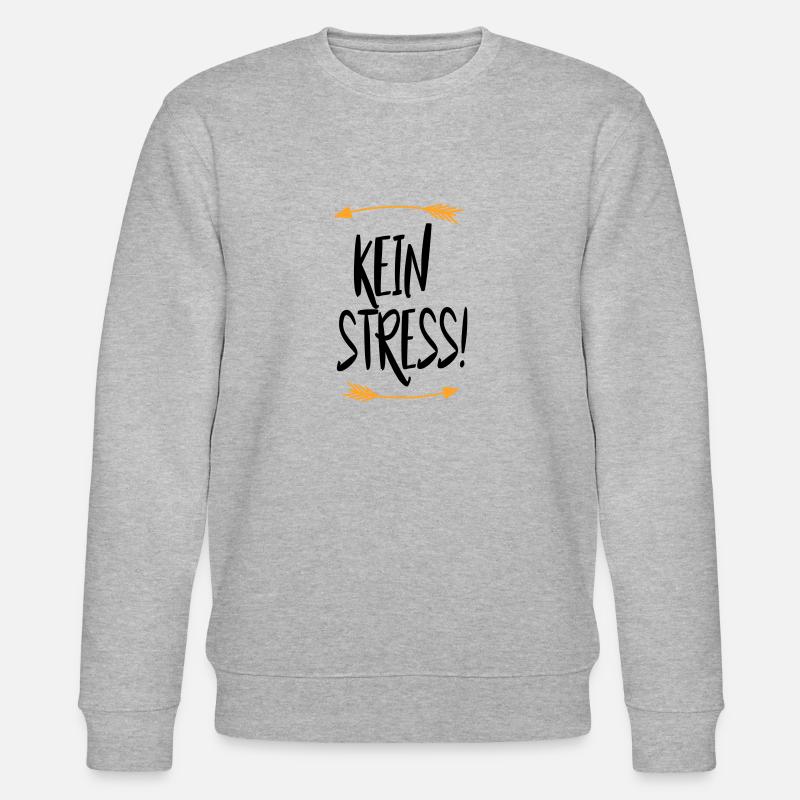 Sprüche Kein Stress - Stanley/Stella Unisex Bio-Sweatshirt CHANGER  - Grau meliert