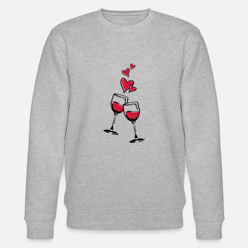 coeur de vin rouge - Sweat bio CHANGER Stanley/Stella Unisexe - gris chiné