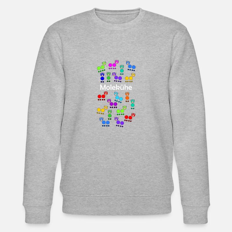Moleküle + Kühe = Molekühe - Stanley/Stella Unisex Bio-Sweatshirt CHANGER  - Grau meliert