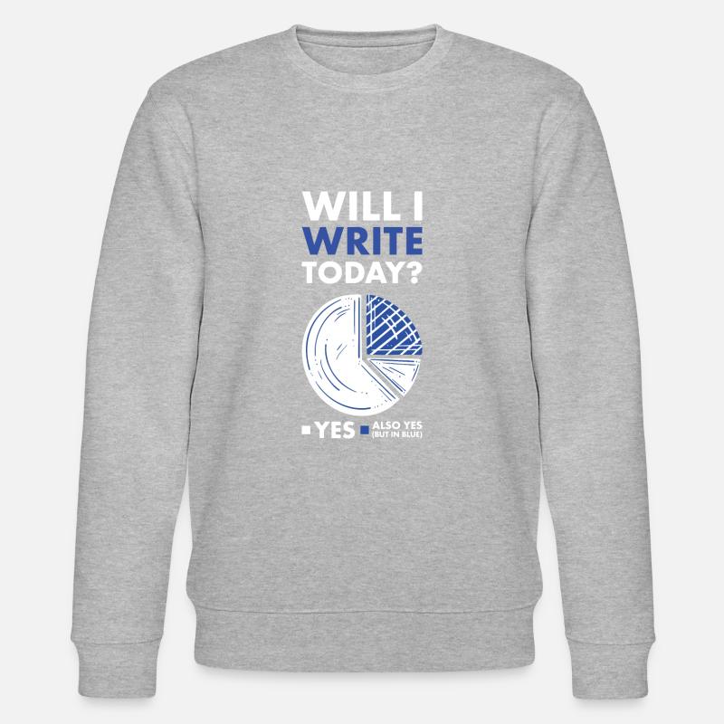 Writer Will I Write Today - Stanley/Stella Unisex Bio-Sweatshirt CHANGER  - Grau meliert
