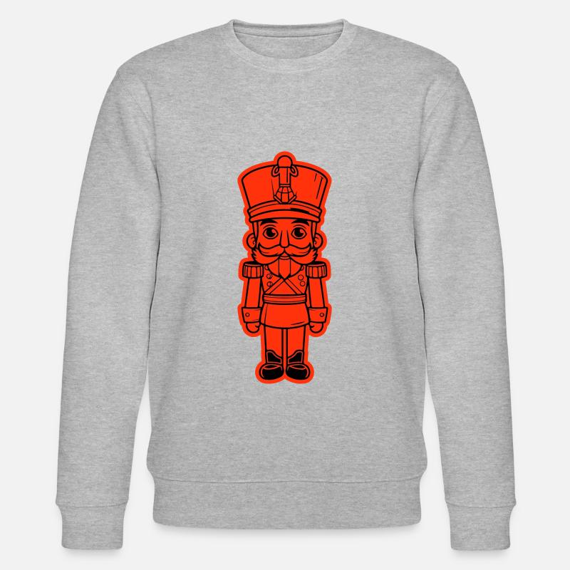 Nutcracker Christmas Icon - Stanley/Stella CHANGER Unisex Organic Sweatshirt - heather grey