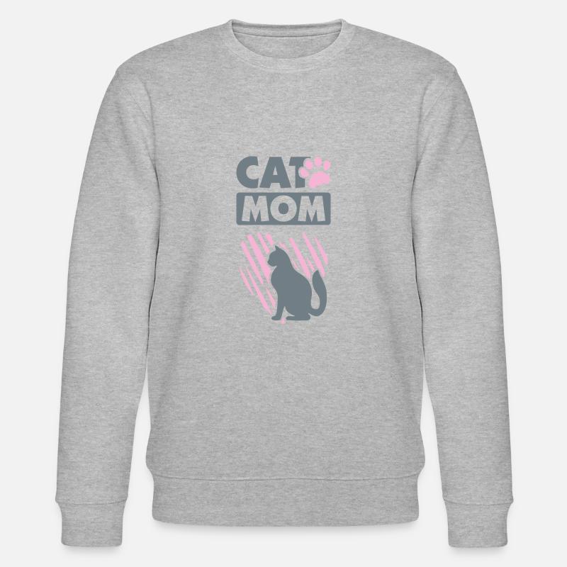 Katzenmutter. Zeichen - Stanley/Stella Unisex Bio-Sweatshirt CHANGER  - Grau meliert
