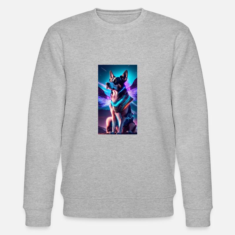 AstroDog Watcher - Stanley/Stella Unisex Bio-Sweatshirt CHANGER  - Grau meliert
