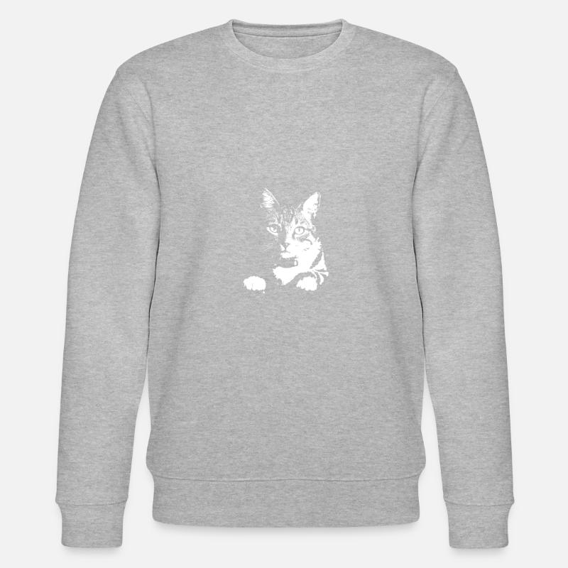 Katze - Stanley/Stella Unisex Bio-Sweatshirt CHANGER - Grau meliert
