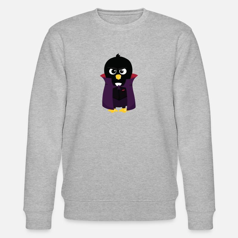 Pinguin-Vampire - Stanley/Stella Unisex Bio-Sweatshirt CHANGER  - Grau meliert