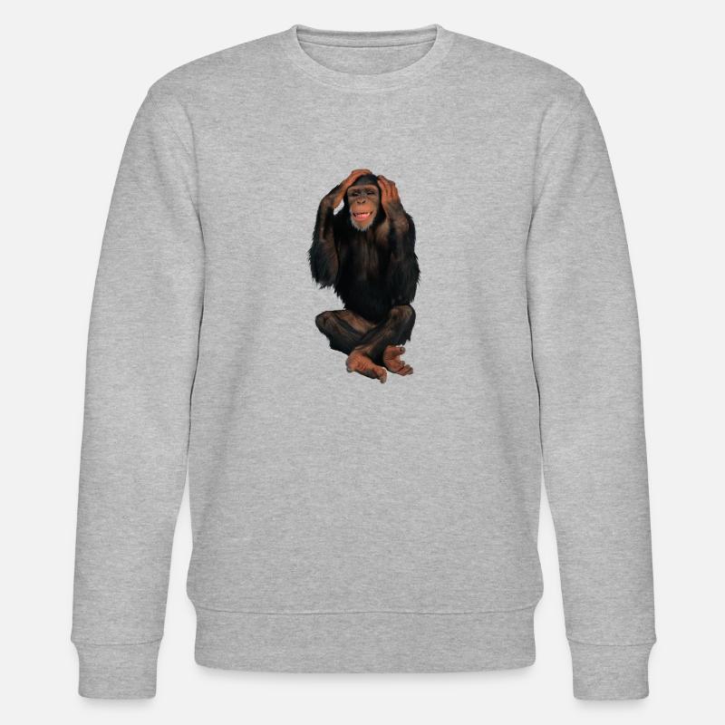 monkey - Stanley/Stella Unisex Bio-Sweatshirt CHANGER  - Grau meliert