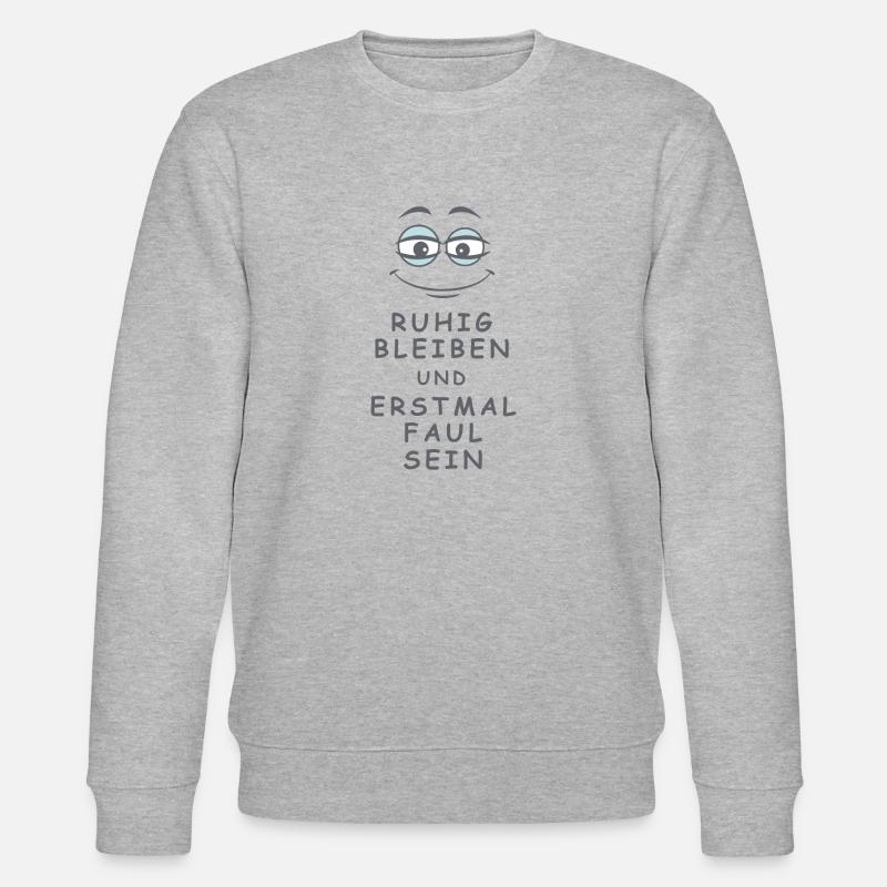 Faul sein - Stanley/Stella Unisex Bio-Sweatshirt CHANGER  - Grau meliert