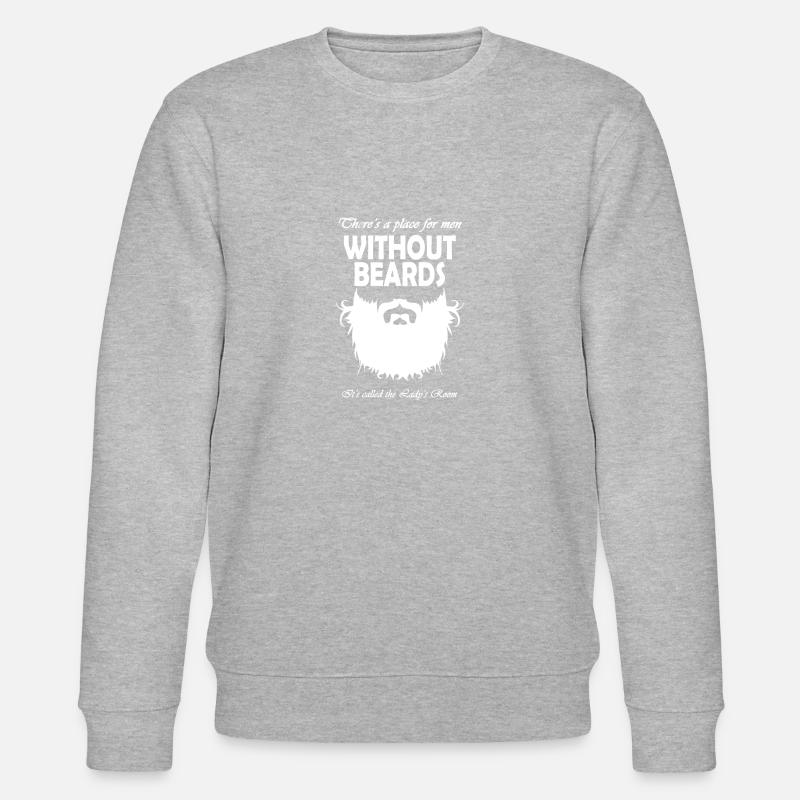 Bart Männer Design schnurrbart - Stanley/Stella Unisex Bio-Sweatshirt CHANGER - Grau meliert