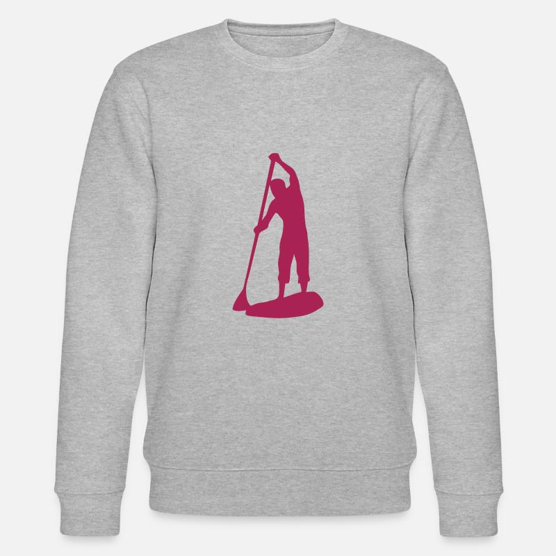 Paddle Board Silhouette - Stanley/Stella Unisex Bio-Sweatshirt CHANGER  - Grau meliert