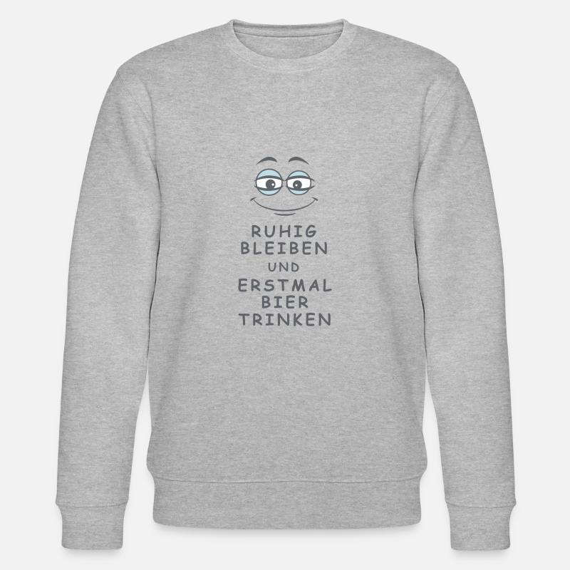 Bier trinken - Stanley/Stella Unisex Bio-Sweatshirt CHANGER  - Grau meliert
