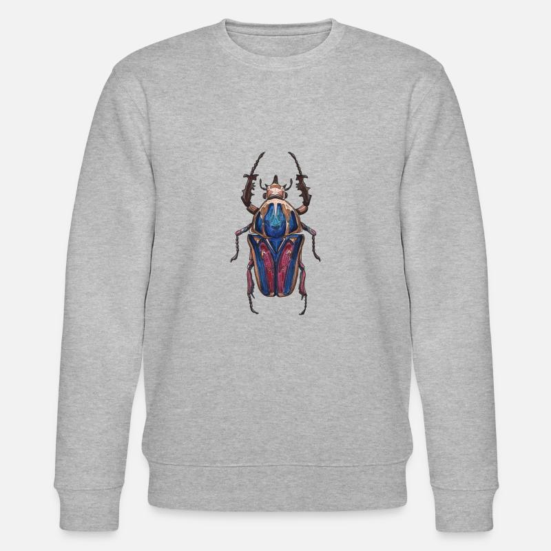 Großer Käferhirsch - Riesenkäferhirsch - Stanley/Stella Unisex Bio-Sweatshirt CHANGER  - Grau meliert