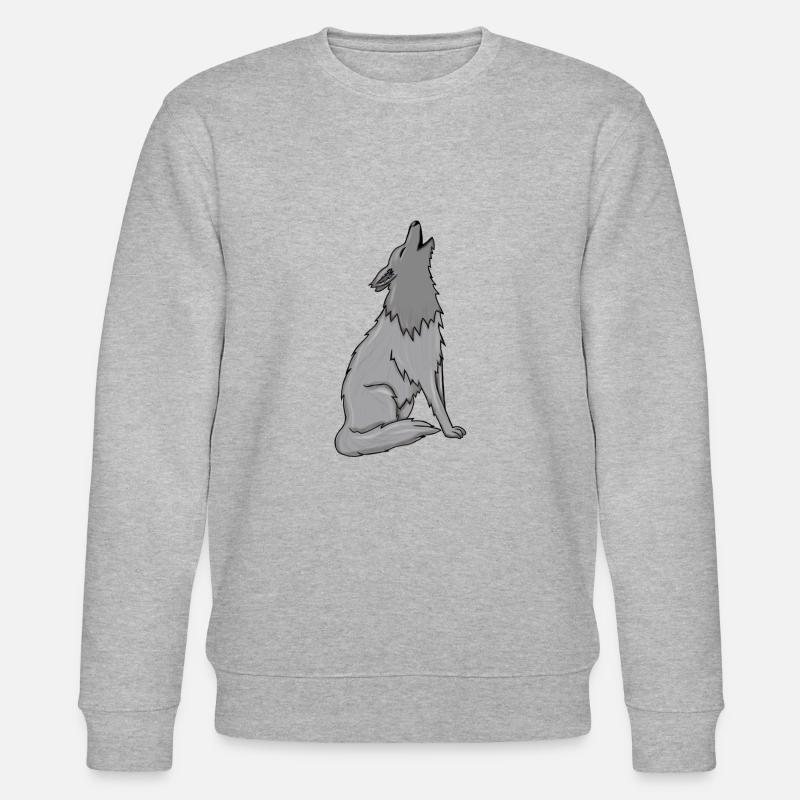 Wolf - Stanley/Stella Unisex Bio-Sweatshirt CHANGER  - Grau meliert