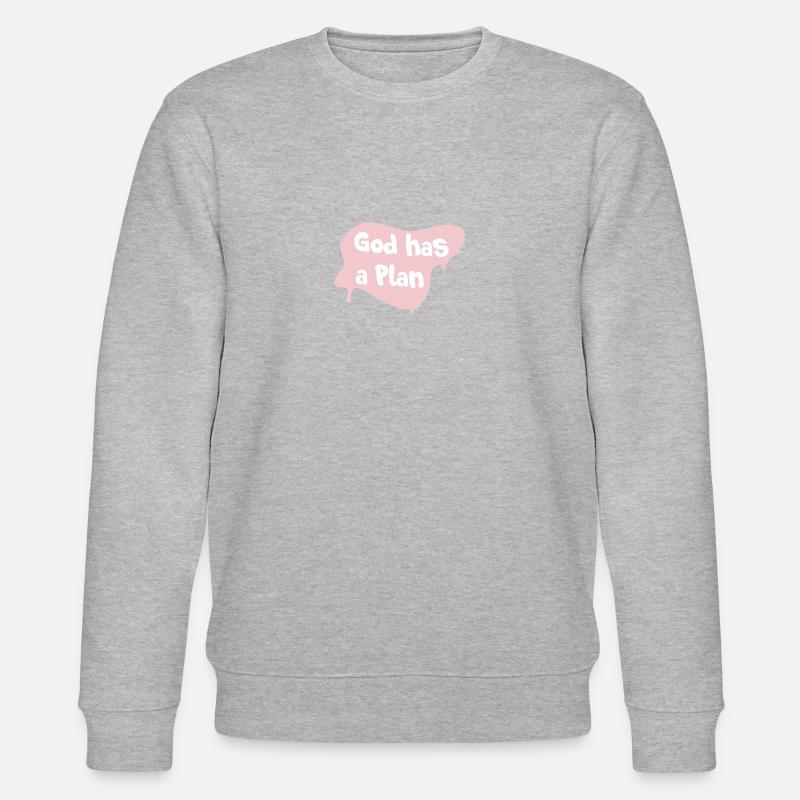 God has a plan - Stanley/Stella CHANGER Unisex Organic Sweatshirt - heather grey