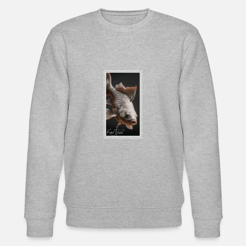 Koi Fish - 3D Render - Stanley/Stella CHANGER Unisex Organic Sweatshirt - heather grey